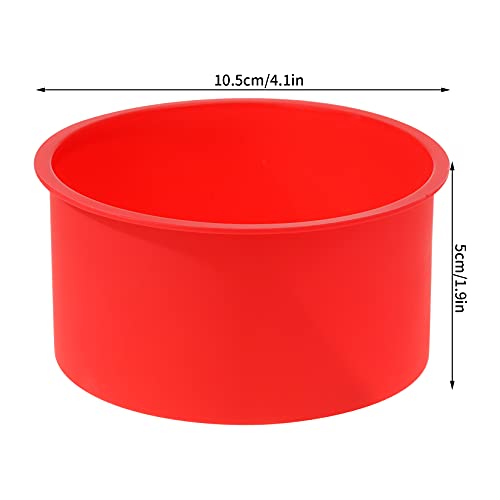12pcs Silicone Cake Mold Baking Round Cake Molds 4 Inch Non-Stick Baking Pan Kitchen Silicone Cake Molds for Baking(Red, Blue, 4inch) - color: Red,Blue