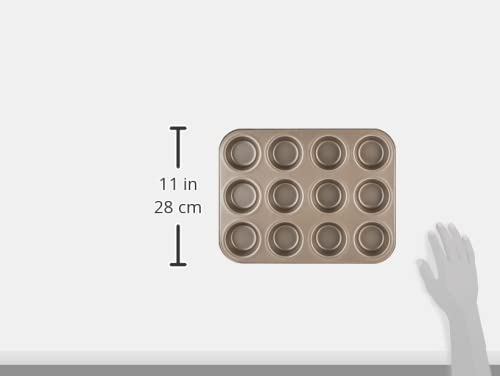 Cuisinart Chef's Classic Nonstick Bakeware 12-Cup Muffin Pan, Champagne - size: 1 Count, style: Muffin Pan