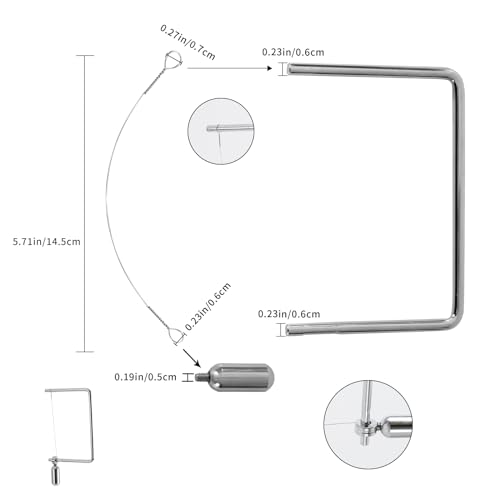 6 Pcs Cheese Slicer Wire Replacement For Marble Cheese Slicer Board,Cheese Cutter Wire for Block Cheeses Butter Cutting,Silver, 5.7 inches long(6 Pcs) - color: Silver