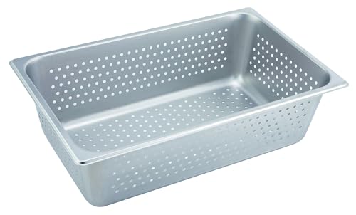 Winco Full Size Perforated Stainless Steel Steam Table Pan - size: 6" Deep