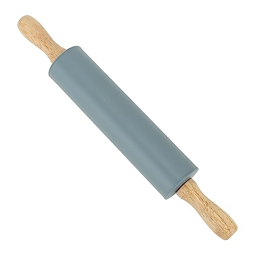 Large Silicone Rolling Pin Pastry Baking Mat Set for Kitchen (Grey) - color: Gray