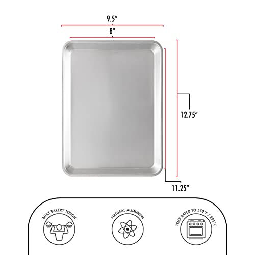 Fat Daddio's SP-QTR Natural Aluminum Quarter Sheet Pan - size: Quarter (9 x 13 Inch), style: 1-Pack