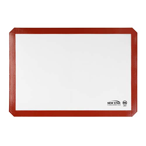New Star Foodservice 530271 Commercial Grade Silicone Baking Mat Non Stick Pan Liner, 14 x 20 inch (Two-Thirds Size) - size: 20"L x 14"W