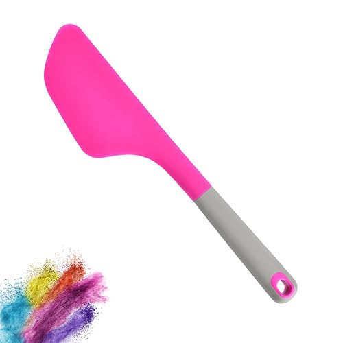 13 in Large Silicone Spatula, Dough Scraper(Rose Red, Wide) - color: Rose Red, size: Wide