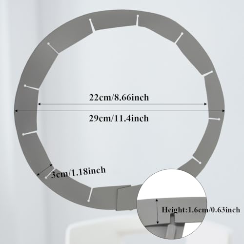 Adjustable Silicone Pie Crust Shields Baking Protectors Cover Ring Fits 8-11.4 Inch Pies Baking Pie Crust Shield Protector Cover for Edges (Grey-1pcs) - color: Grey-1pcs