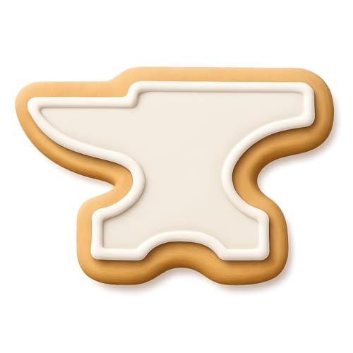 Blacksmith's Anvil Cookie Cutter & Stamp, Fondant & Clay - 4x3
