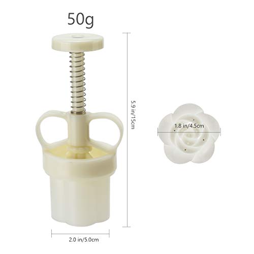Cookie Stamp Mooncake Mold Set, Cookie Press Maker 50g Shaper - size: 50g 6pcs stamps