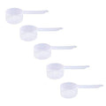 Plastic Measuring Scoop, (35 cc | 2.5 Tablespoon | 1.25 fl oz. | 35 mL) Long Handle Spoons for Powders, Granules, Coffee, Pet Food, Baking Supplies, Protein and Other Dry Goods, BPA Free (Set of 5) - size: 35 cc | 2.5 tablespoon | 1.25 fl oz. | 35 mL