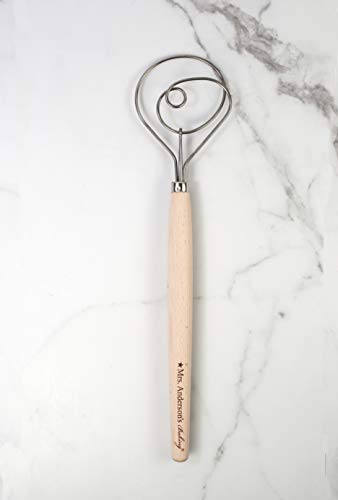 Mrs. Anderson's Baking Dough Whisk 18/8 Stainless Steel Blade, 15-Inches, wood - style: Dough Whisk, 15-Inch