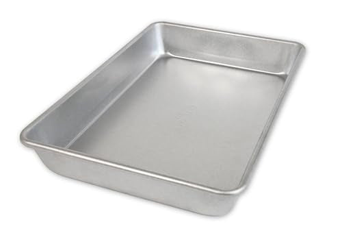 USA Pan Bare Bakeware Traditional Aluminized Steel Uncoated Rectangular Cake Pan, Made without nonstick coating, 9 x13-Inch