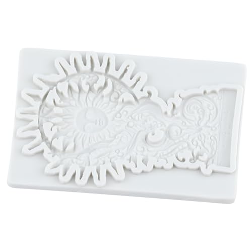 Baroque Fondant Mold Sun and Cross Silicone Mold Sun Face Molds - color: Style K