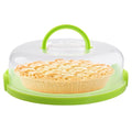 12inch Portable Pie Carrier with Lid and Cupcake Muffin Tart Cookie Keeper Food, for Wedding Party Baby Shower Party Christmas (Green) - color: Green