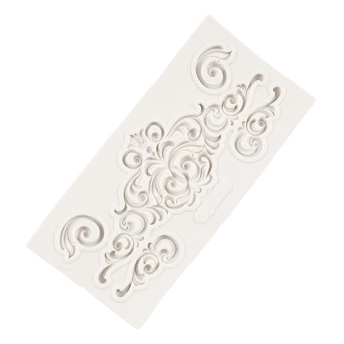 Baroque Fondant Mold Curlicues Scroll Lace Border Silicone Mold - color: Style A