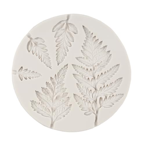 Tropical Leaf Silicone Mold Fern Leaves Fondant Molds Set of 5 - color: Style P