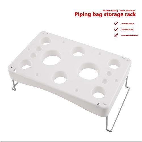 LEILINLIFE Piping Bag Shelf Cake Decorating Icing Bag Stand 12-Cavity Cream bag Holder With Mini Sieve