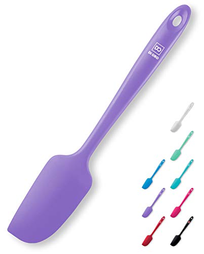 DI ORO Mini Silicone Spatula - Jar Scraper, 600F Heat Resistant, Lavender - color: Lavender