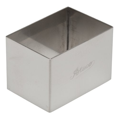 Ateco Rectangle Stainless Steel Form, 2.5 by 1.75-Inches High - size: Rectangle, 1.75" High x 2.5" Long