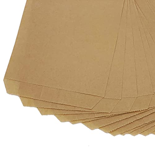 Quotidian Brown Flat Greaseproof Kraft Paper Cookie Bags 4x6 in, 100 Count - color: Brown