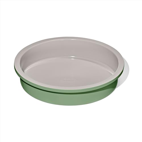 OXO Good Grips Non-Stick Pro Ceramic Coated Metal Bakeware Cake Pan — 9 in Round — Basil, Round Baking Pan for Layered Cakes - color: Basil, size: 9" Round Cake Pan