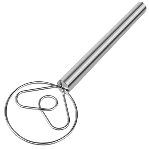 Danish Dough Whisk Stainless Steel Hook Dutch Baking Tool Bread Sourdough Mixer for Pizza Pastry Cake Batter Making - color: Stainless Steel-XX