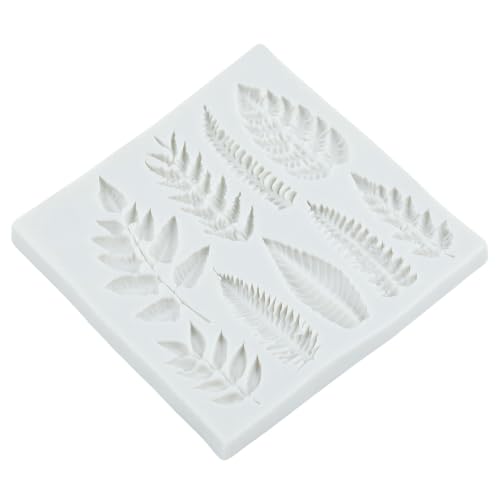 Tropical Leaf Silicone Molds Fern Leaf Fondant Mold Set Of 4 - color: Style I