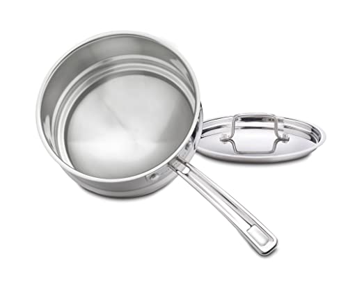 Cuisinart MCP111-20N MultiClad Pro Stainless Skillet, 20-cm, Universal Double Boiler w/Cover