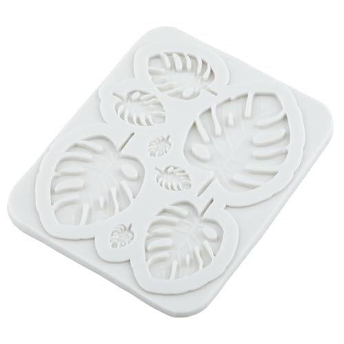 Tropical Leaf Silicone Mold Monstera Leaves Fondant Mold Set of 3 - color: Style E