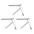 3 Pieces Thermometer Probe Pot Clip Holder Stainless Steel 3-Hole Ambient Temperature Readings for BBQ Smoker Oven Meat Grill Kitchen Clamp for Fryer Barbecue (3.5mm Hole Diameter)