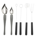 6-piece Set, Chocolate Dipping Tools Set, Candy Dipping Tools, Ideal for Dessert Decorating and Chocolate Coating for Baking Enthusiasts and Professional Chefs - size: 4 Chocolate Dipping Tools+2 Decorating Spoon