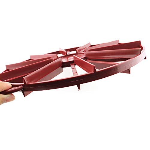 Tegg Cake Marker Round Cake Slice and Pie Slicer Divider 10 or 12 Slices Double Sided Cake Portion Marker Red