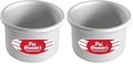 Fat Daddio's Anodized Aluminum Round Cake Pan, 4 x 3 Inch (Pack of 2) - size: 4 x 3 Inch, Set of 2, style: 3" Depth