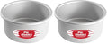 Fat Daddio's Anodized Aluminum Round Cake Pans, 2 Piece Set, 6 x 3 Inch - size: 6 x 3 Inch, Set of 2, style: 3" Depth