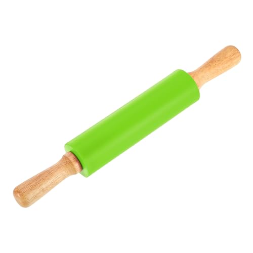 uxcell 7.5 Inch Silicone Rolling Pin Small Dough Roller Green - color: Green, size: 7.5 Inch