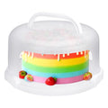 Cake Carrier with Lid and Handle,Fit 10” Cake Stand Cake Holder Container - color: White