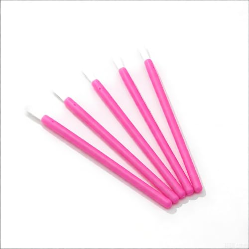 PYO Cookie Paint Brush Disposable Lip Brushes Mini Paint Brush Cookies Disposable Nail Polish Brush Paint Your Own Cookie Food Safe Paint Brushes Mini Paint Brushes Cookies (50, Rose Red) - color: Rose Red