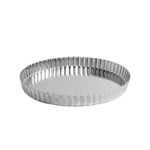 Fox Run Stainless Steel Tart & Quiche Baking Pan, 9.5" Fluted Edge Tart Pan - size: 9.5"
