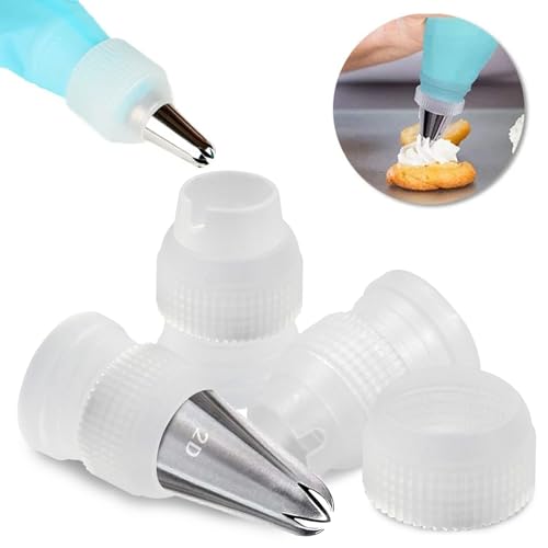 Clear Piping Bag Couplers, 12Pcs - color: Clear