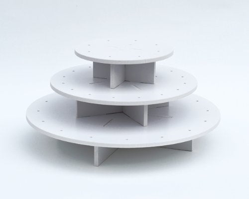 The Smart Baker® 3 Tier Round White Cake Pop Stand, Holds 40 Cake Pops As Seen on Shark Tank