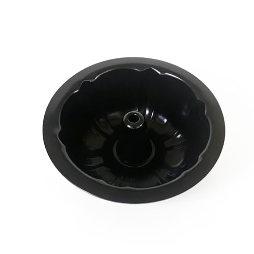 4 Inch Small Flute Tube Ring Cake Pan, Nonstick Kugelhopf Mold - color: 4 Inch - Black - Pumpkin