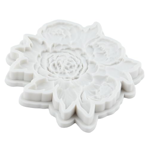 Peony Flower Fondant Molds Flower Leaf Silicone Chocolate Mold - color: Style 31
