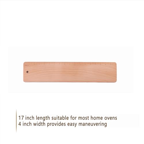 Baguette Transfer Peel, 17 Inch Long, Flipping Board for Baking of French Baguette Bread, Loaves and Ciabatta, Keep Dough in Shape, Made with Food-Grade Premium Beech Wood - size: 17"L x 4"W