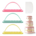 3 Pack Cake Arch Guide Tool with 3pcs Scrapers, Cake-Arc Ruler Writing Tools, Convenient for Controlling the Size and Position of the Arc, Convenient for Beginners to Use