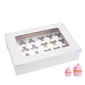 6 Pack Cupcake Boxes with Window for 24 Standard or Mini Cupcakes