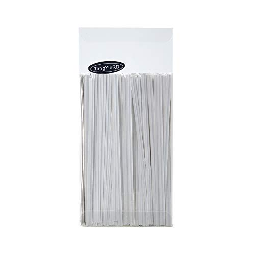 Tangyinrd 500 Pcs 5" White Paper Twist Ties Reusable Bread Ties, for Party Cello Candy Bread Coffee Bags Cake Pops - color: White