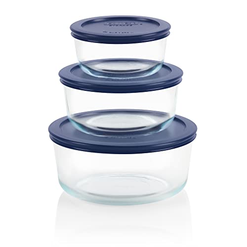 Pyrex Simply Store (3-Pack) Glass Food Storage Containers Set (2, 4, 7 Cup)