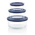 Pyrex Simply Store (3-Pack) Glass Food Storage Containers Set (2, 4, 7 Cup)
