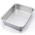 P&P CHEF Stainless Steel Lasagna Pan, Rectangular Baking Pan 12.7" Lx3.2 H - size: 12.7" L x 3.2" H