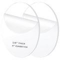2 Pieces 1/8" Clear Circle Acrylic Sheet, 9 Inch Diameter Plexiglass Sheet, Round for Cake Discs, Plexiglass Table Top, Acrylic Backdrops and DIY Display Projects Craft - size: 9 Inch Diameter, 1/8" Thick