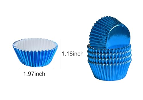 Blue-Foil Cupcake-Liners Baking-Cupcake,For Birthday Parties Wedding 100Pcs