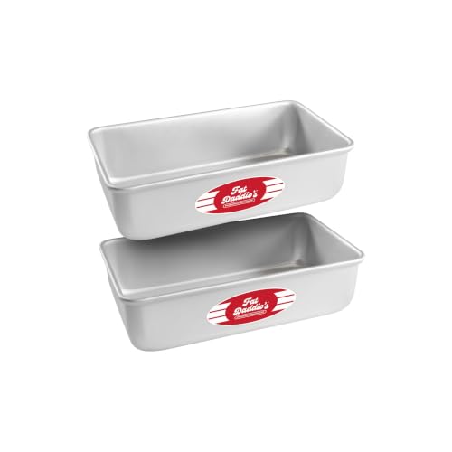 Fat Daddio's Bread Pan Anodized Aluminum, 9 x 5 x 2.75 Inch, Set of 2, Silver - size: 9 x 5 x 2.5 Inch, Set of 2